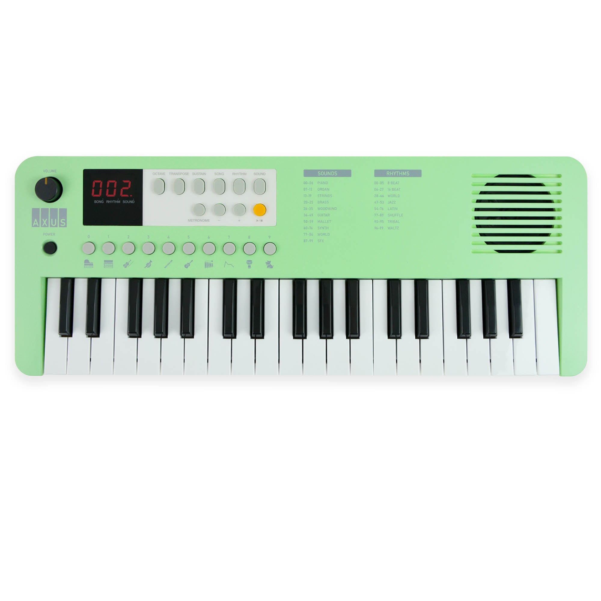 Axus Mini Keyboard 37 Key Keyboard#Colour_Green