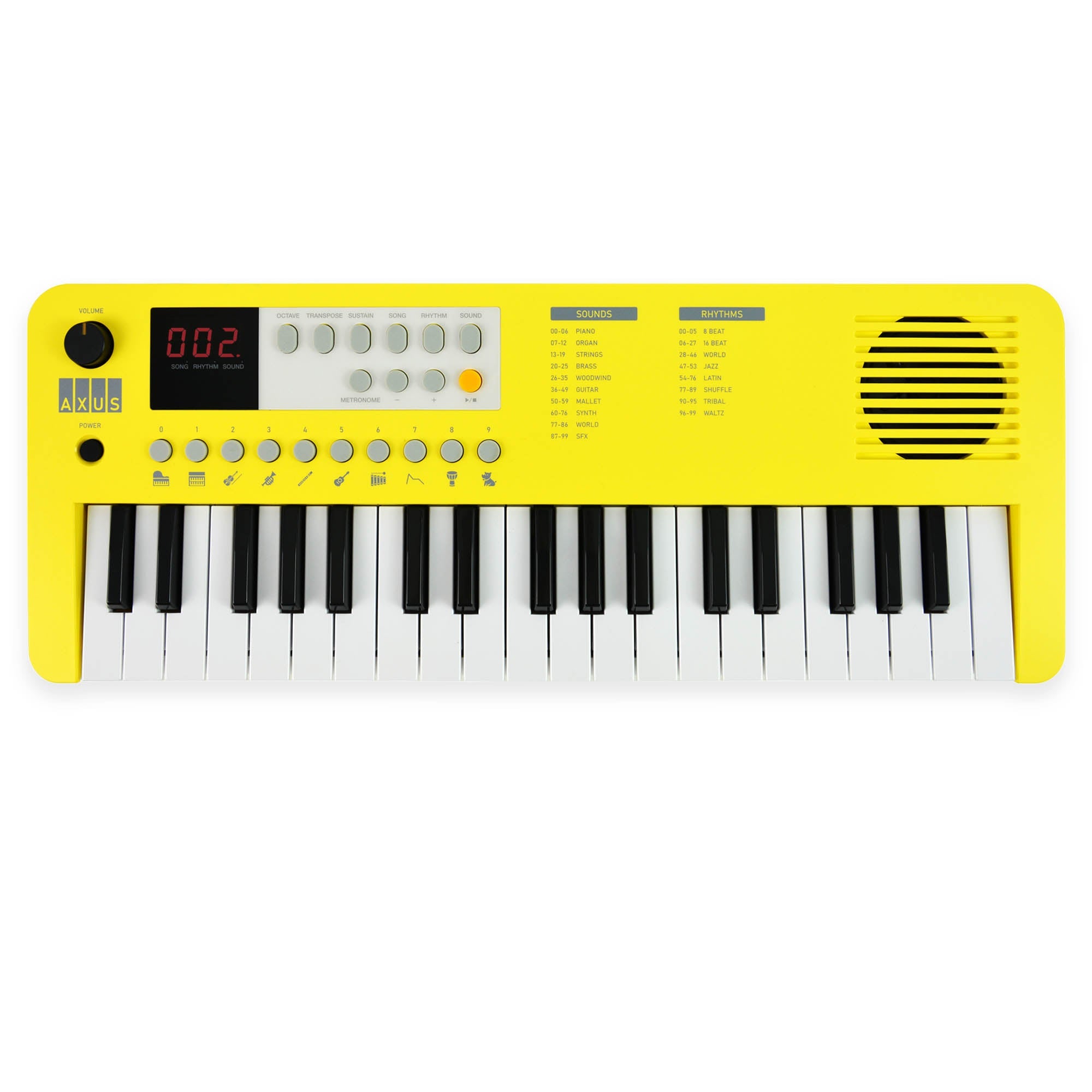 Axus Mini Keyboard 37 Key Keyboard#Colour_Yellow