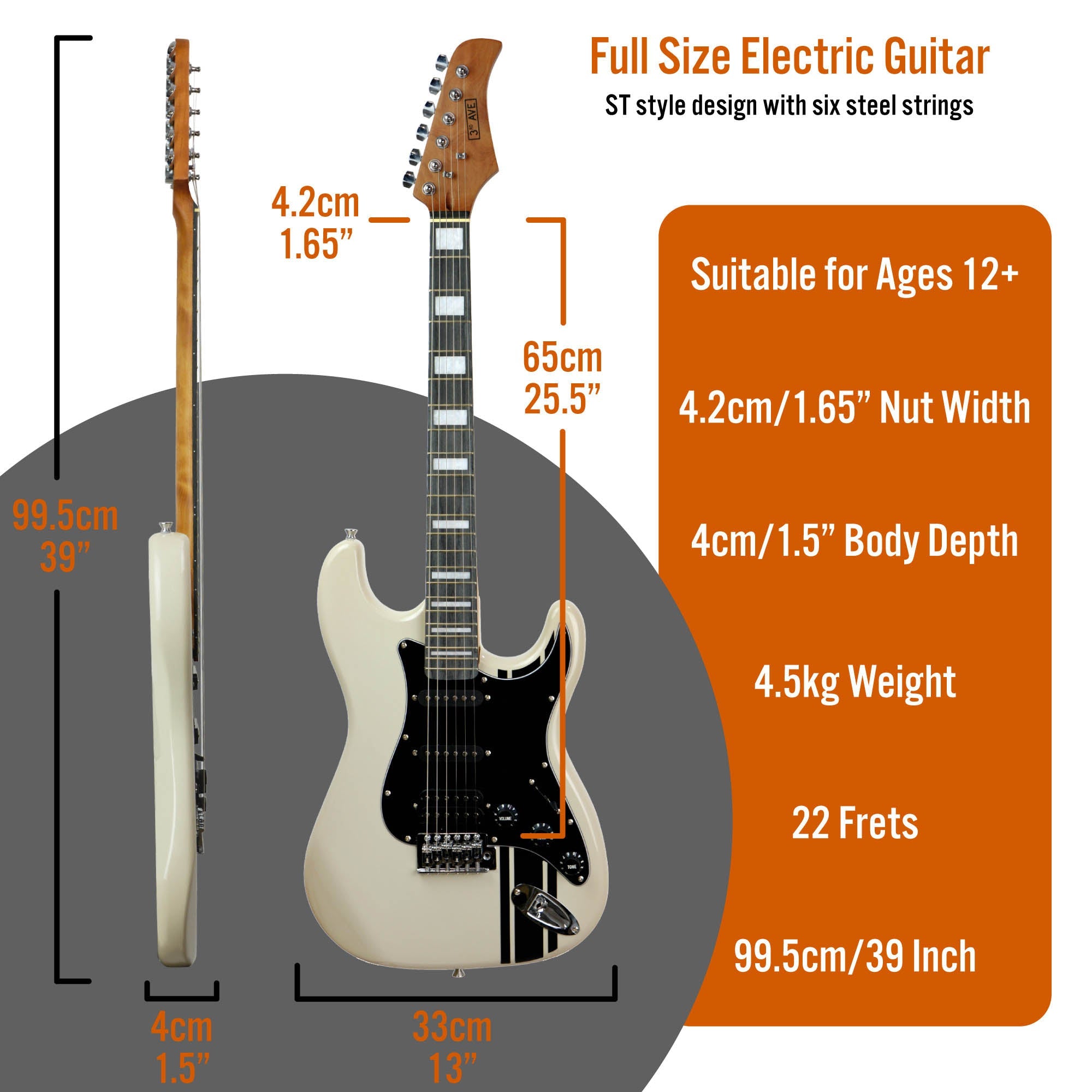 3rd Avenue Stateside Series Electric Guitar Pack
