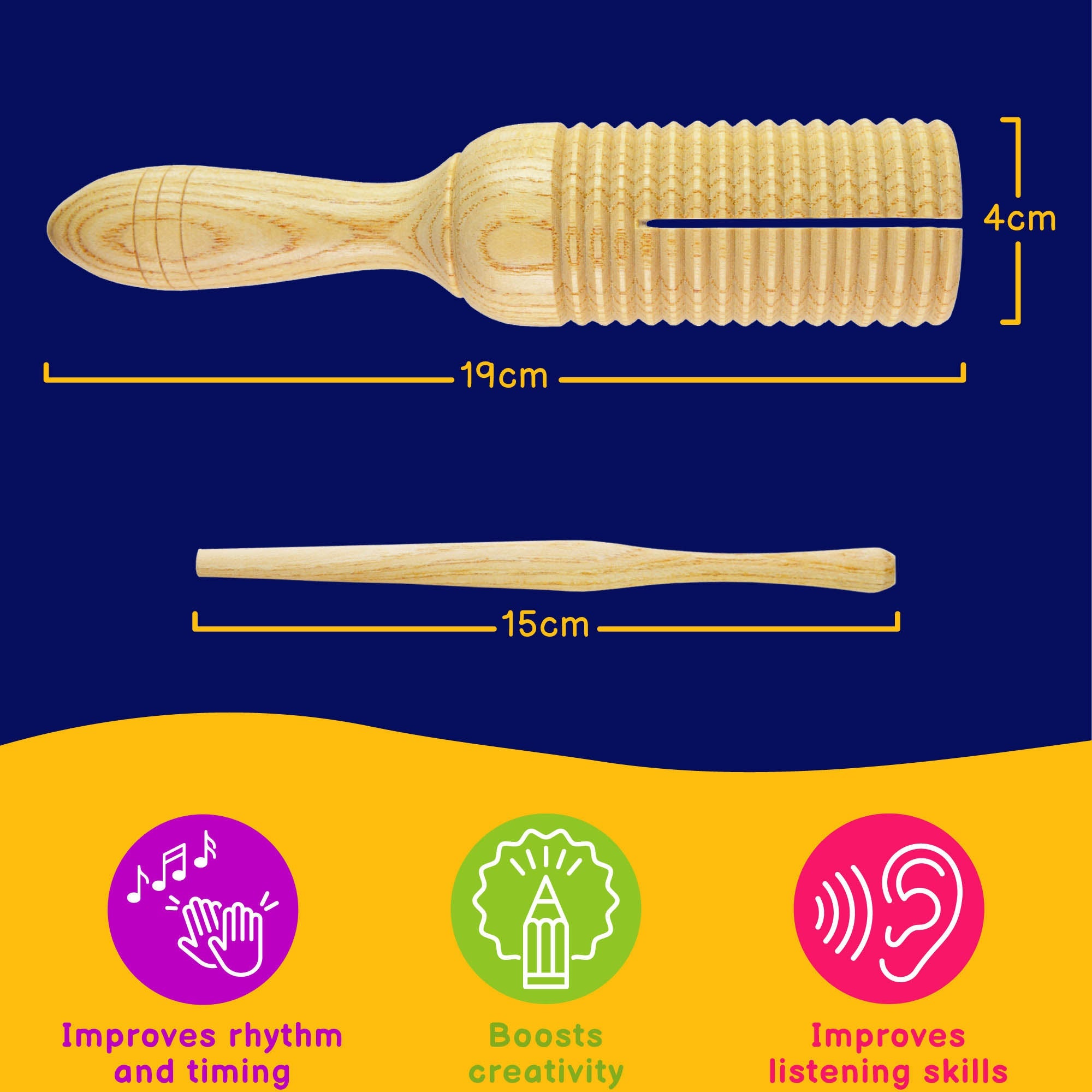 A-Star Guiro Tone Block & Scraper – NMII