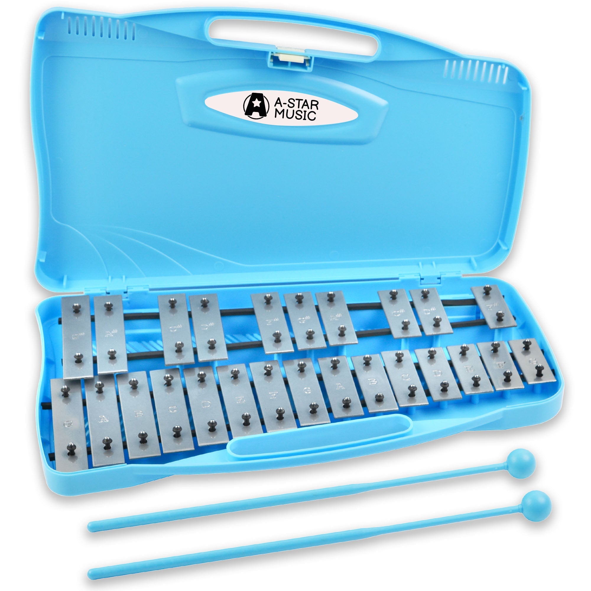 A-Star 25 Note Chromatic Glockenspiel Tuned Percussion#Color_Blue