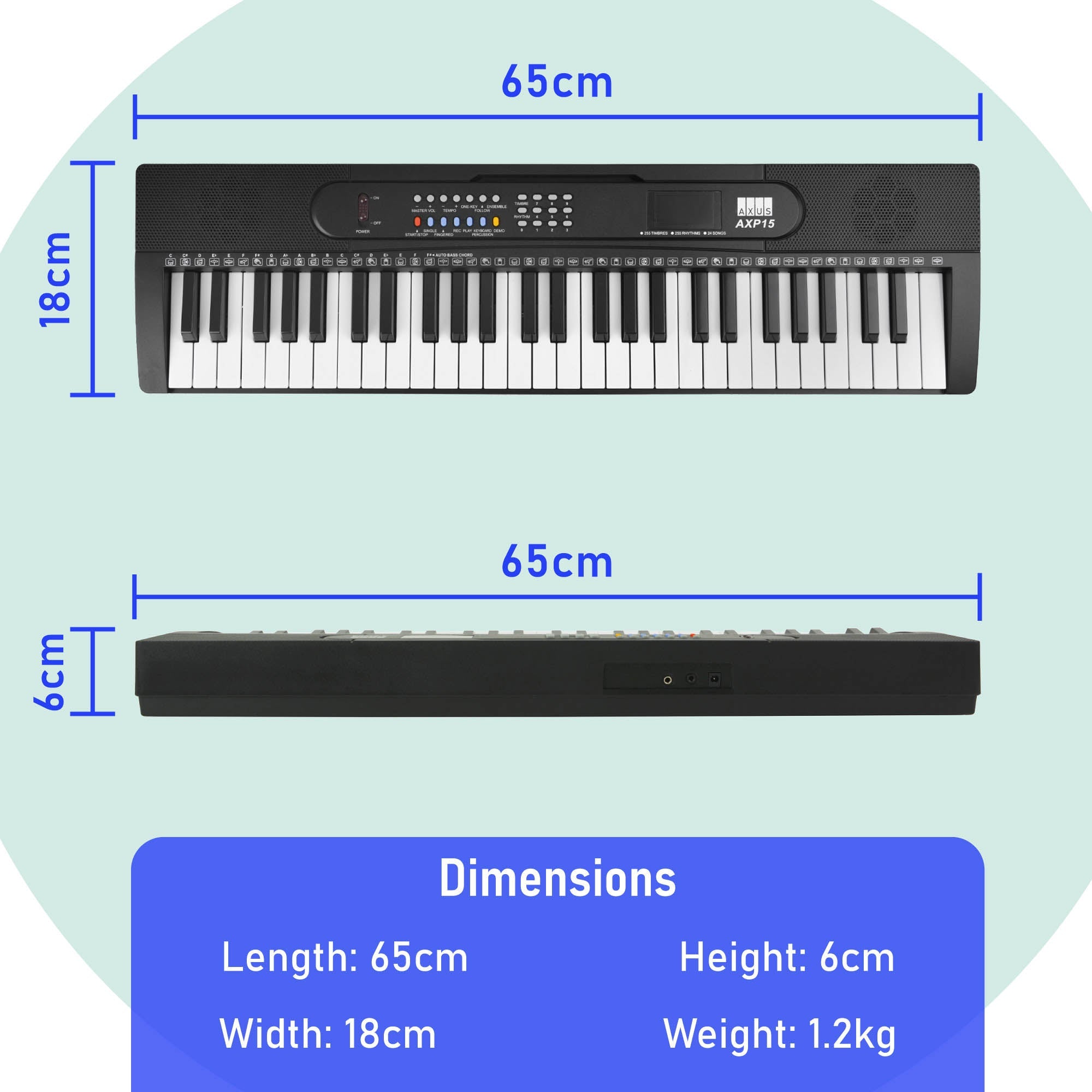 Axus AXP15 54 Key Portable Keyboard
