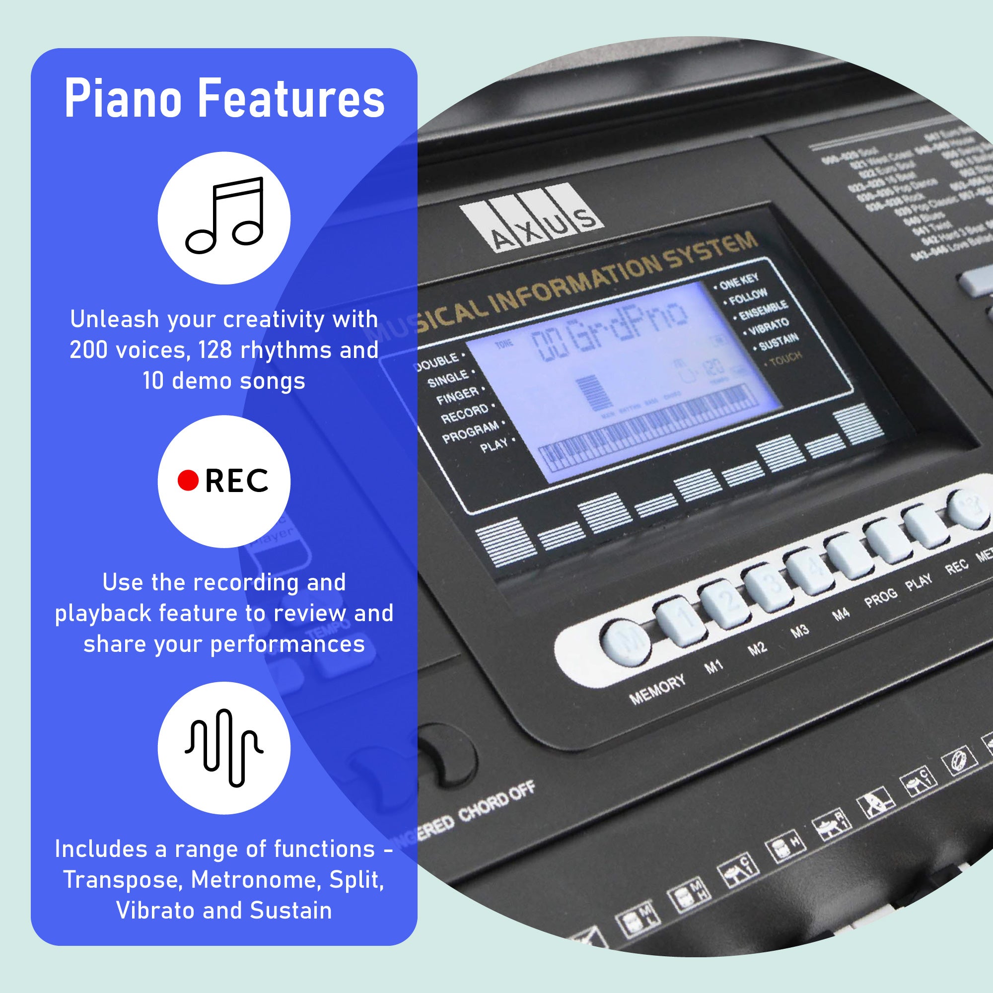 Axus AXP2 Electronic Keyboard Pack