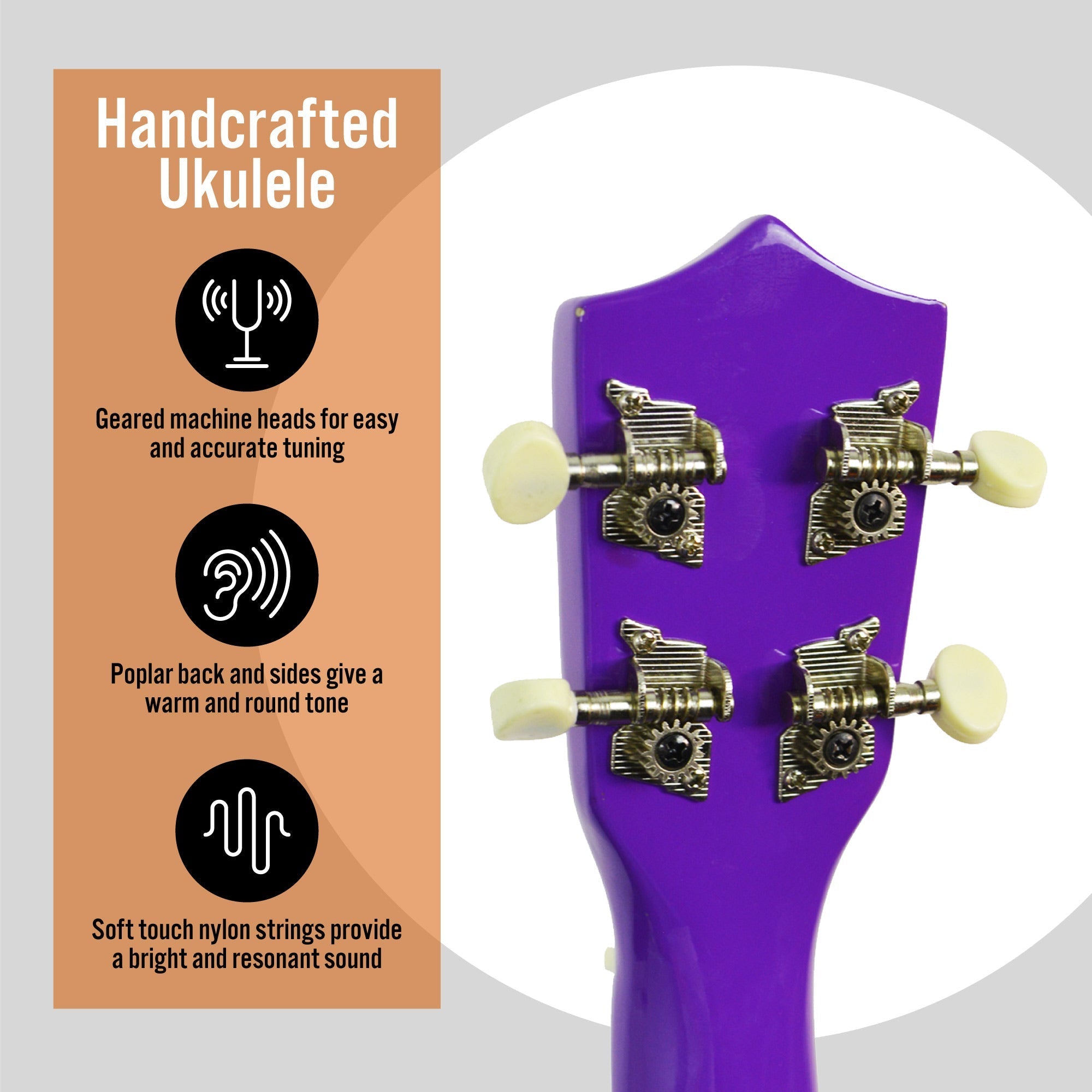 3rd Avenue Soprano Ukulele Pack - Purple