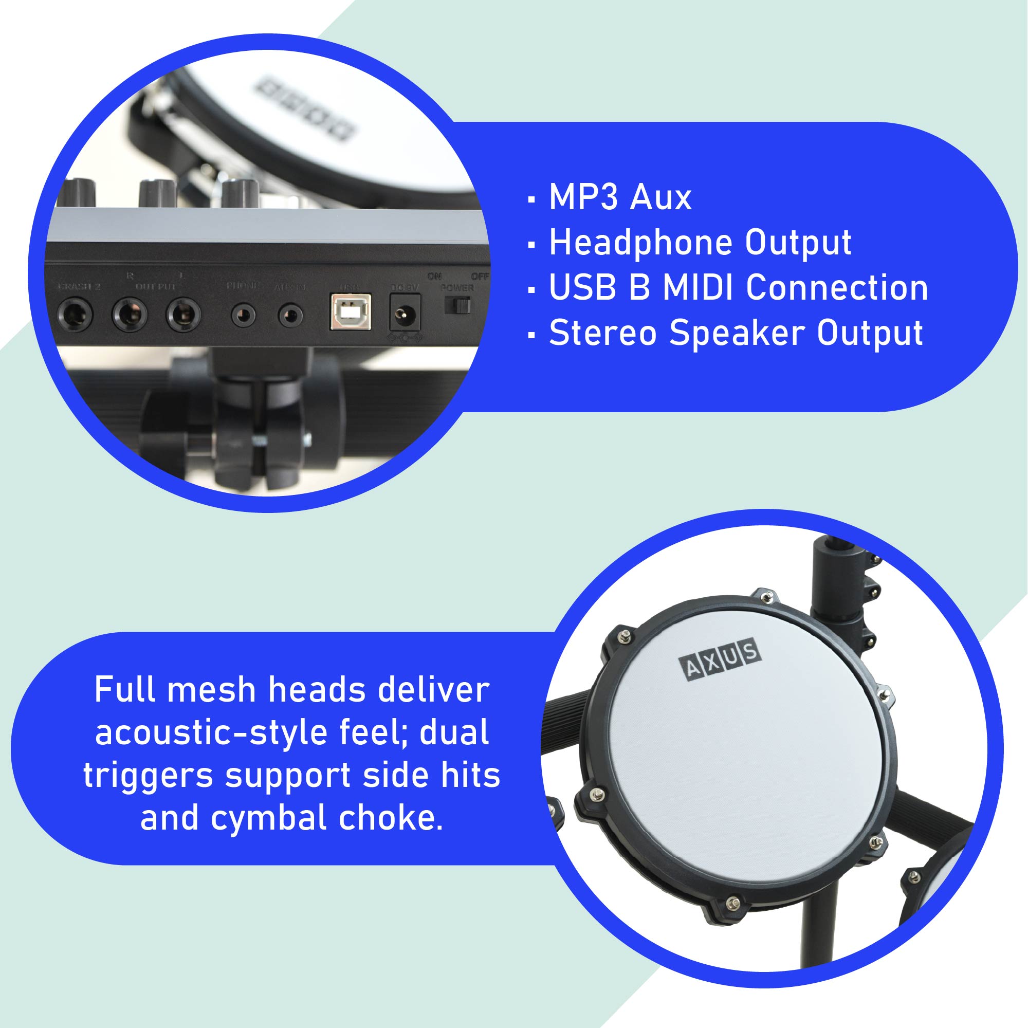 Axus AXK5 Mesh Head Digital Drum Kit