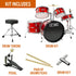 3rd Avenue 5 Piece Junior Drum Kit#Colour_Red