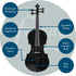 Forenza Uno Series Full Size Black Violin Outfit