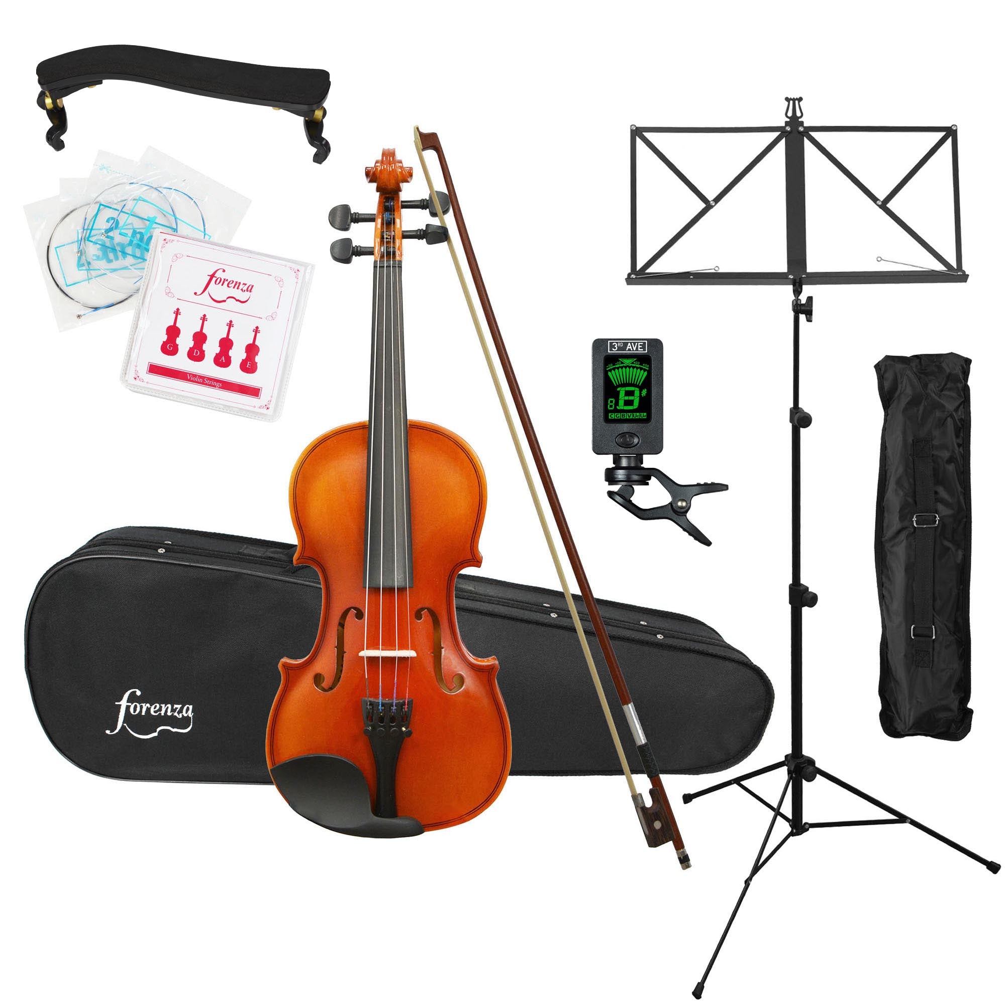Forenza Uno Violin Starter Pack Full Size Violins