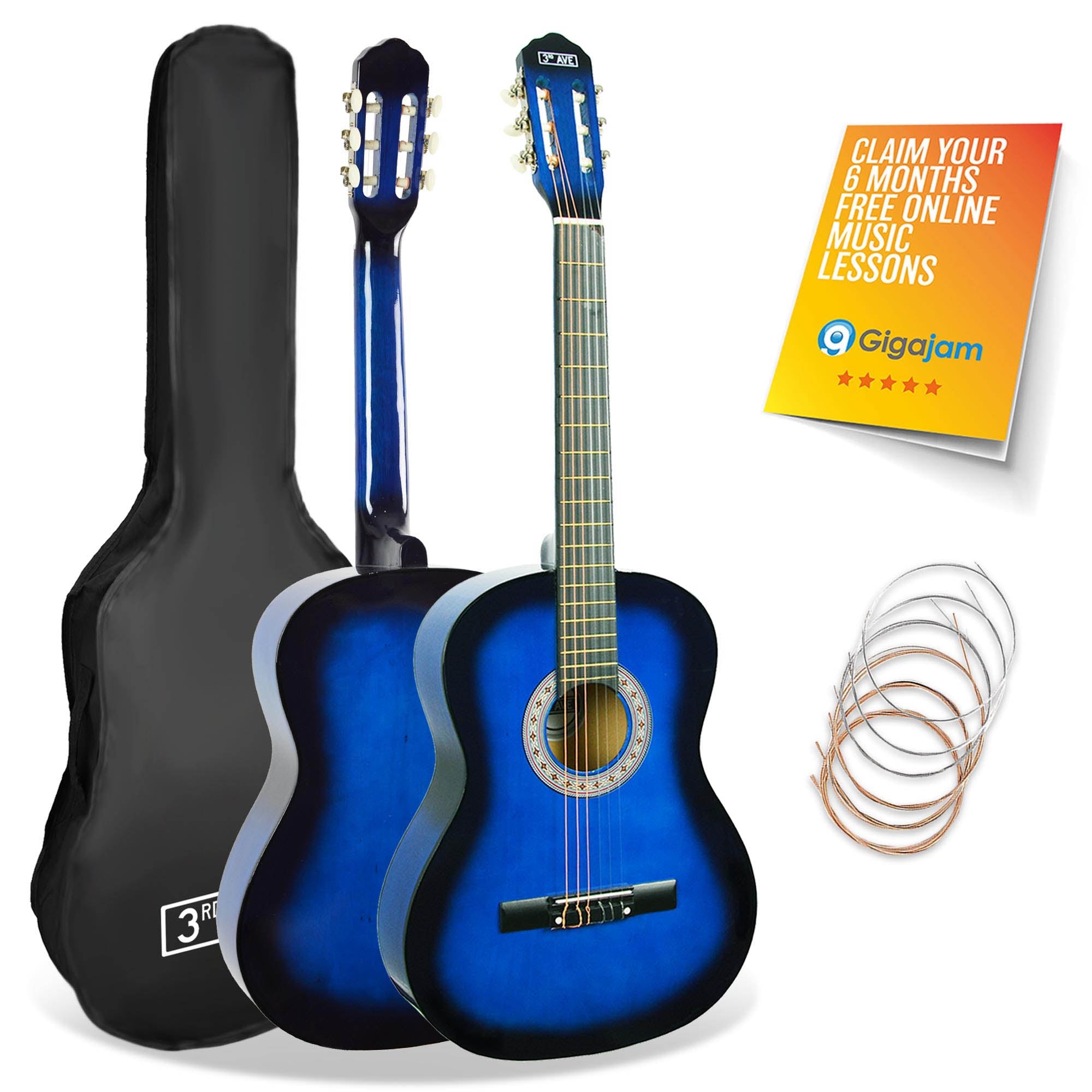 3rd Avenue 3/4 Size Classical Guitar Pack