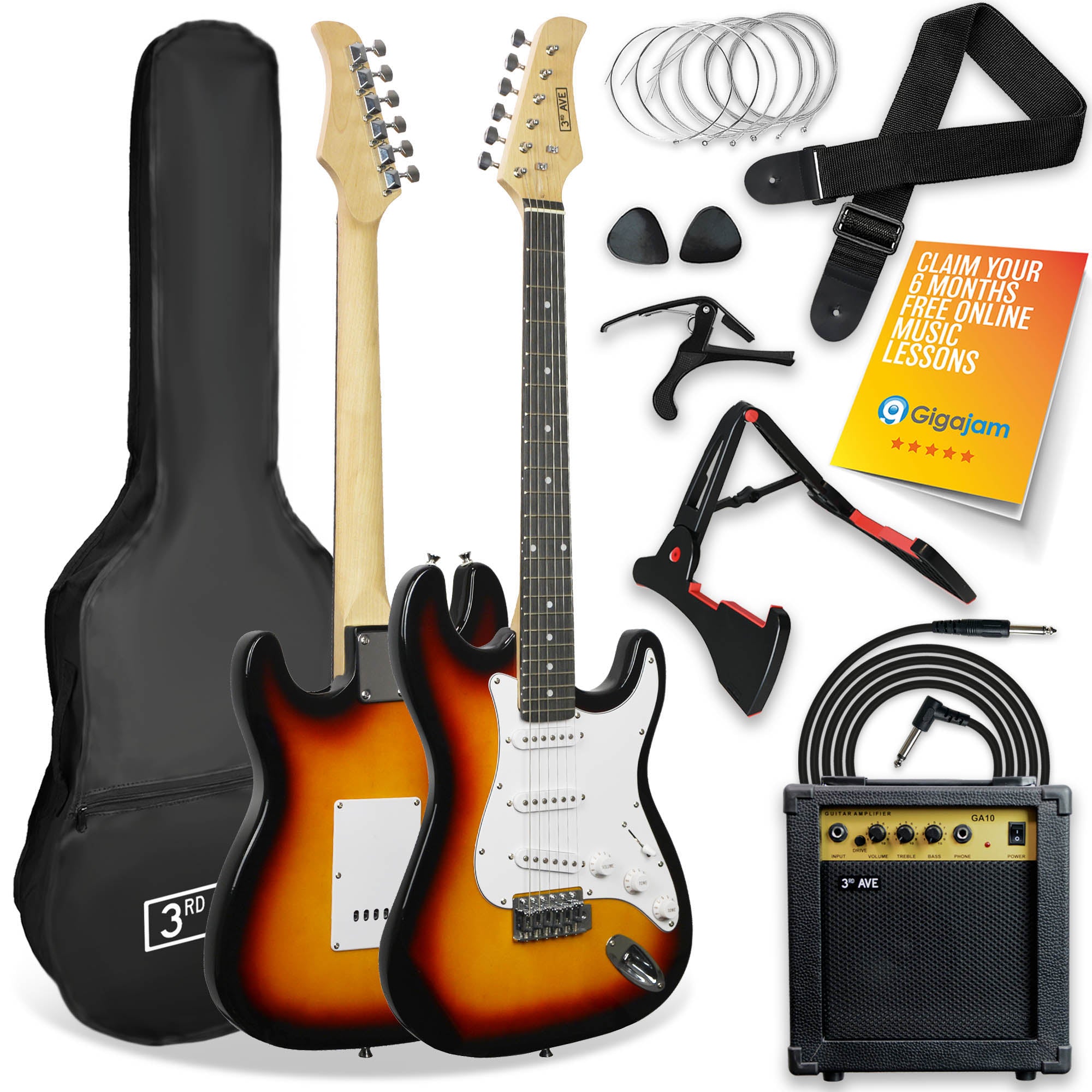 3rd Avenue Full Size Electric Guitar Pack