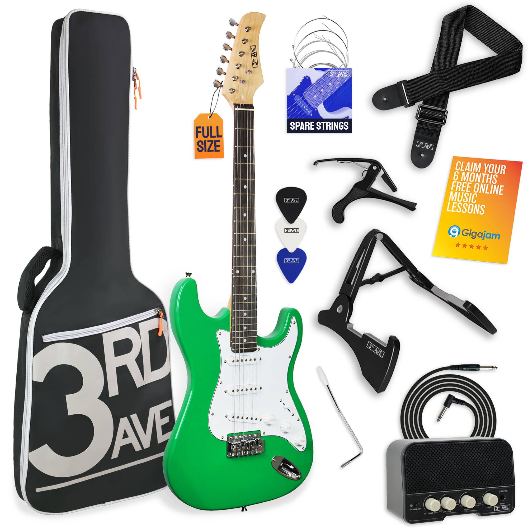 3rd Avenue Full Size Electric Guitar Pack with Amp